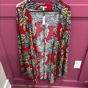 Vibrant Red Paisley Kimono